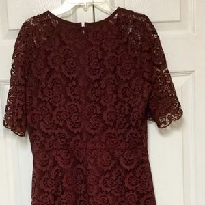 Madewell Size 6 Mulberry Lace Dress